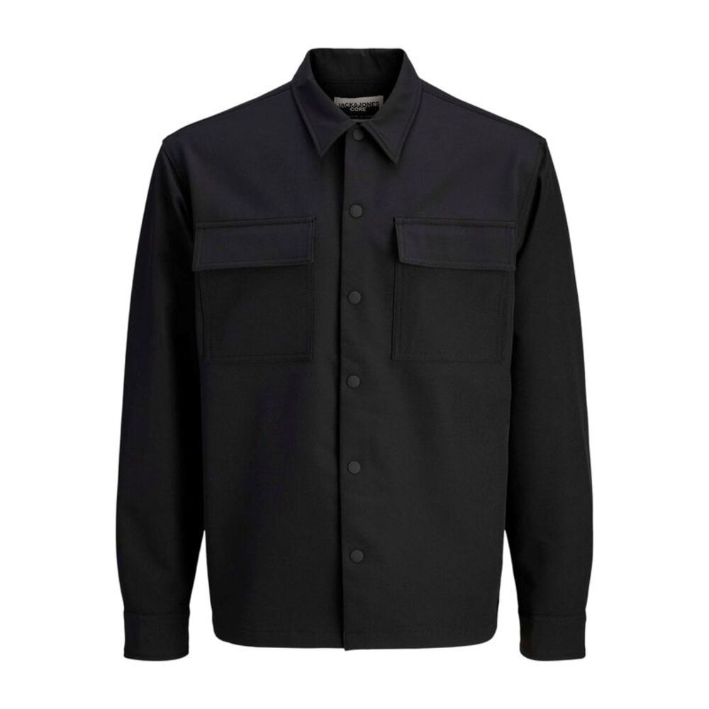 Jack And Jones Mens Commute Solid Long-Sleeved Shirt / Black